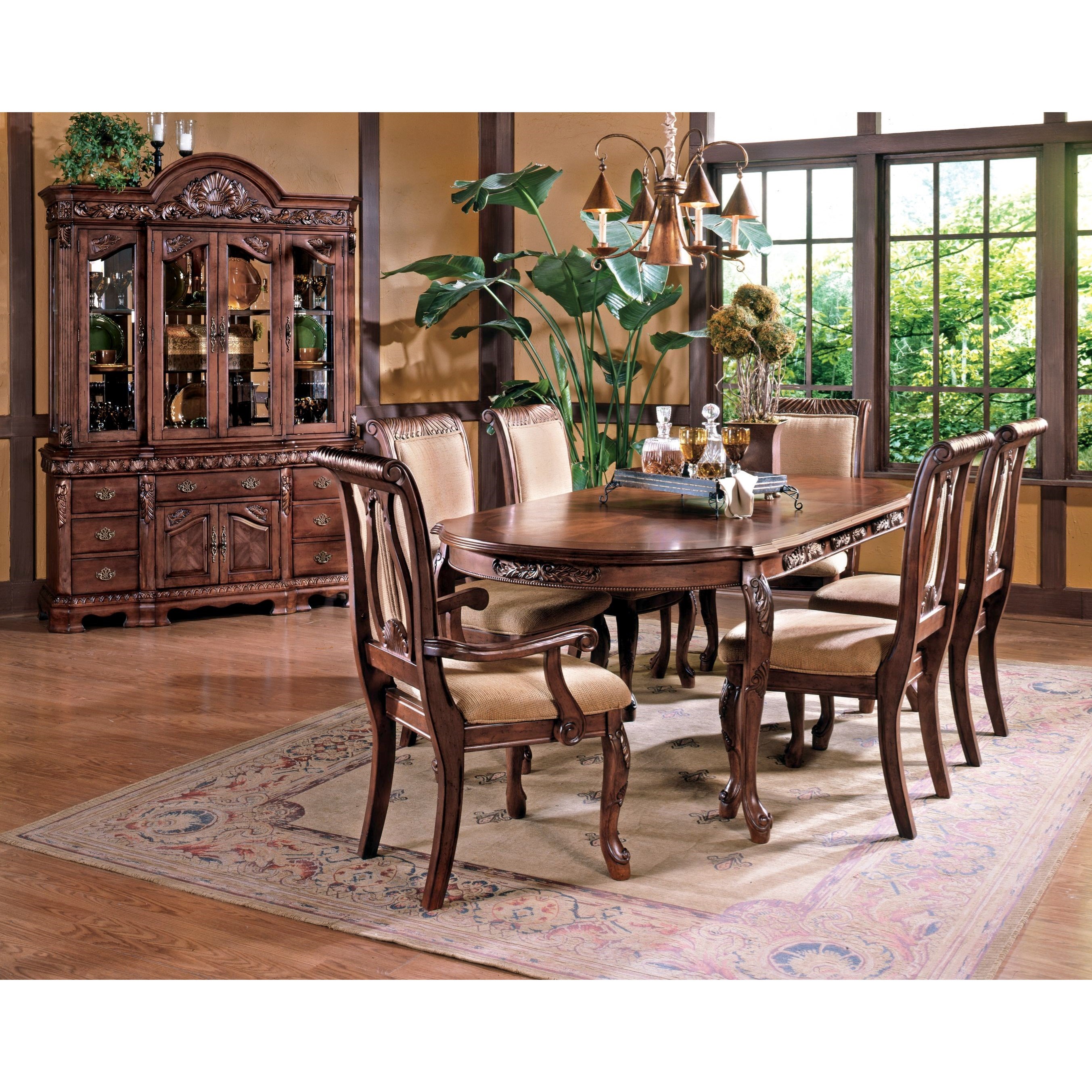 Steve Silver Harmony 7Piece Traditional Oval Dining Table and